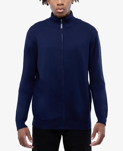 Xray Men's Full Zip Mock Neck Sweater