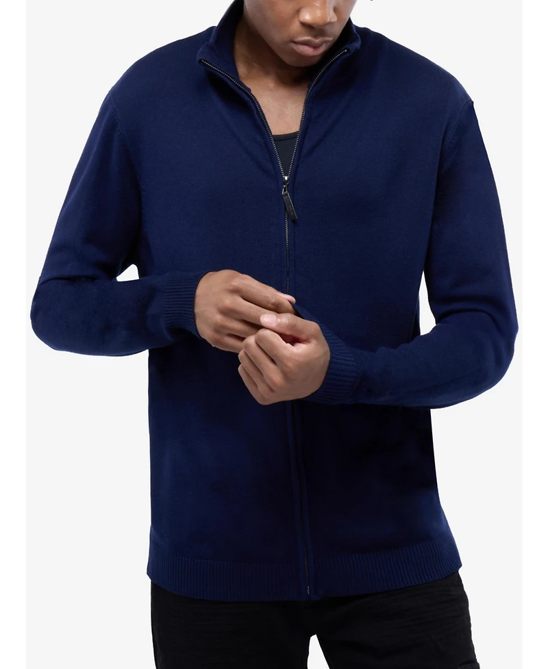 Xray Men's Full Zip Mock Neck Sweater