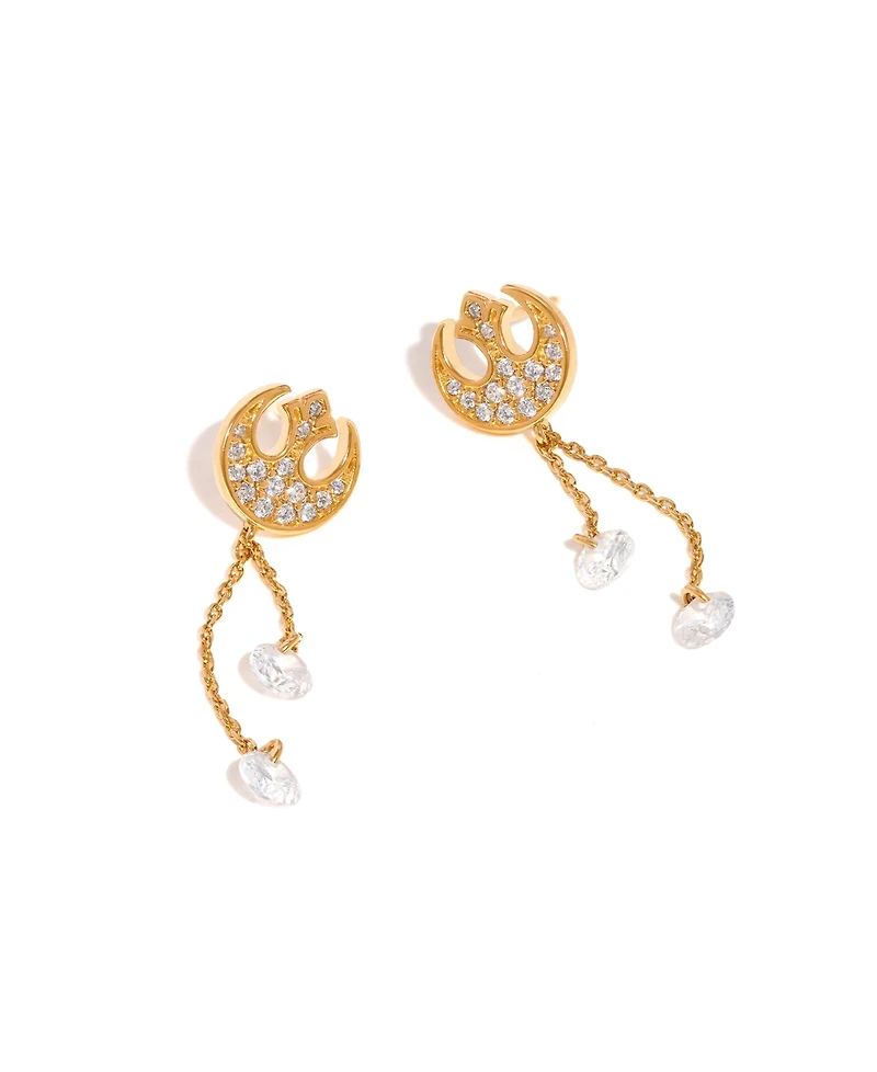 Girls Crew Crystal Star Wars Rebel Alliance Dangle Earrings
