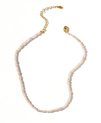 Girls Crew Crystal Pink Sands Gold Plated Beaded Necklace