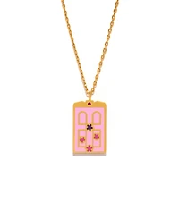 Girls Crew Enamel Pixar Monsters Boo's Gold Plated Door Necklace