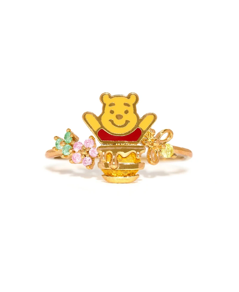 Girls Crew Disney Silly Old Bear Crystal Gold Plated Rings