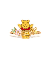 Girls Crew Disney Silly Old Bear Crystal Gold Plated Rings