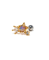 Girls Crew Gold Plated Light Year Crystal Piercing Style Earrings