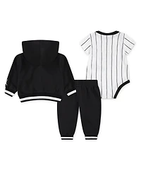 Jordan Baby Boys 3-Piece Jersey Full-Zip Hoodie, Bodysuit and Pants Set