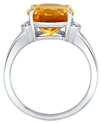 Macy's Citrine (4-1/2 ct. t.w.) and Diamond Accent Ring in Sterling Silver