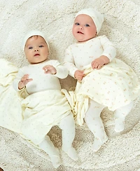 NoggiWear Kids Ribbed Floral Footed Pajamas