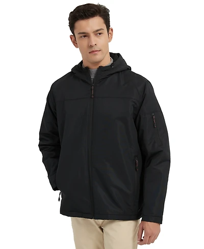 Hawke & Co. Men's Grid Fleece Lined Tri Climate Long-Sleeve Jacket