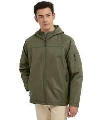 Hawke & Co. Men's Grid Fleece Lined Tri Climate Long-Sleeve Jacket