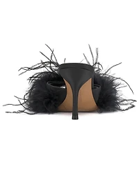 Vince Camuto Women's Paelly High-Heel Feathered Dress Mules