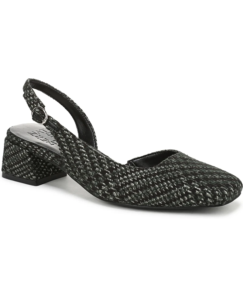 Naturalizer Women's Jayla Mid-Heel Square Toe Slingback Pumps