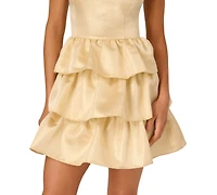 Adrianna Women's Metallic Jacquard Mini Dress