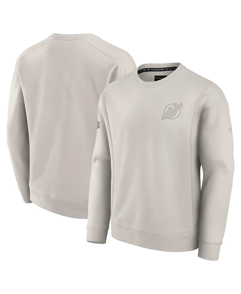 Fanatics Men's Gray New Jersey Devils Authentic Pro Road Fleece Sweatshirt