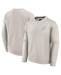 Fanatics Men's Gray New Jersey Devils Authentic Pro Road Fleece Sweatshirt