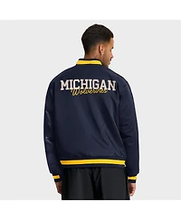 Nike Men's Navy Michigan Wolverines Legacy Full-Snap Bomber Jacket