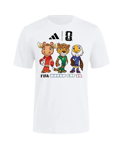 Adidas Men's White Fifa World Cup Gear 2026 Mascot T-Shirt