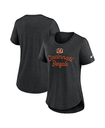 Nike Women's Black Cincinnati Bengals Script Tri-Blend T-Shirt