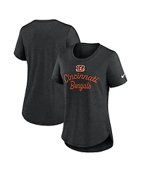 Nike Women's Black Cincinnati Bengals Script Tri-Blend T-Shirt