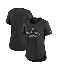 Nike Women's Black New Orleans Saints Script Tri-Blend T-Shirt