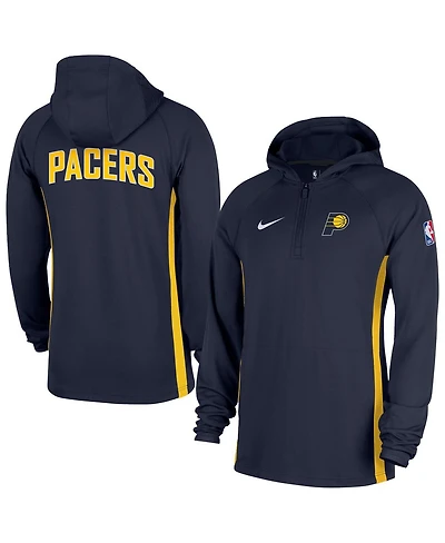 Nike Men's Navy Indiana Pacers Authentic On Court Zone Quarter-Zip Dri-fit Hoodie Jacket