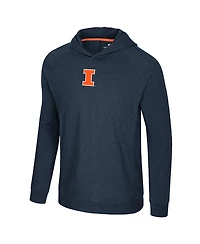 Colosseum Men's Navy Illinois Fighting Illini Back in Business Long Sleeve Raglan Hooded T-Shirt