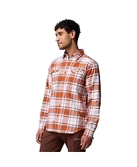 Columbia Men's Texas Orange Longhorns Omni-Wick Flannel Long Sleeve Button-Up Shirt