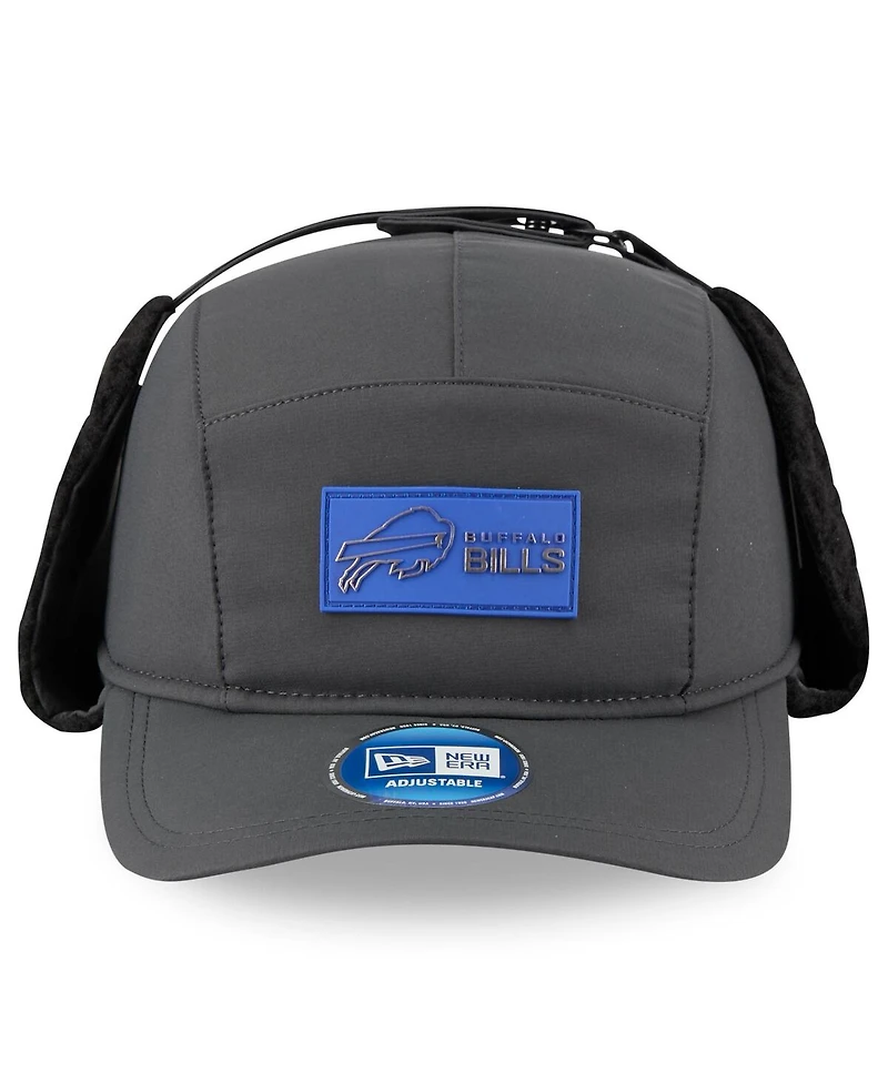 New Era Men's Charcoal Buffalo Bills 2025 Sideline Cold Weather Runner Dog Ear Adjustable Hat