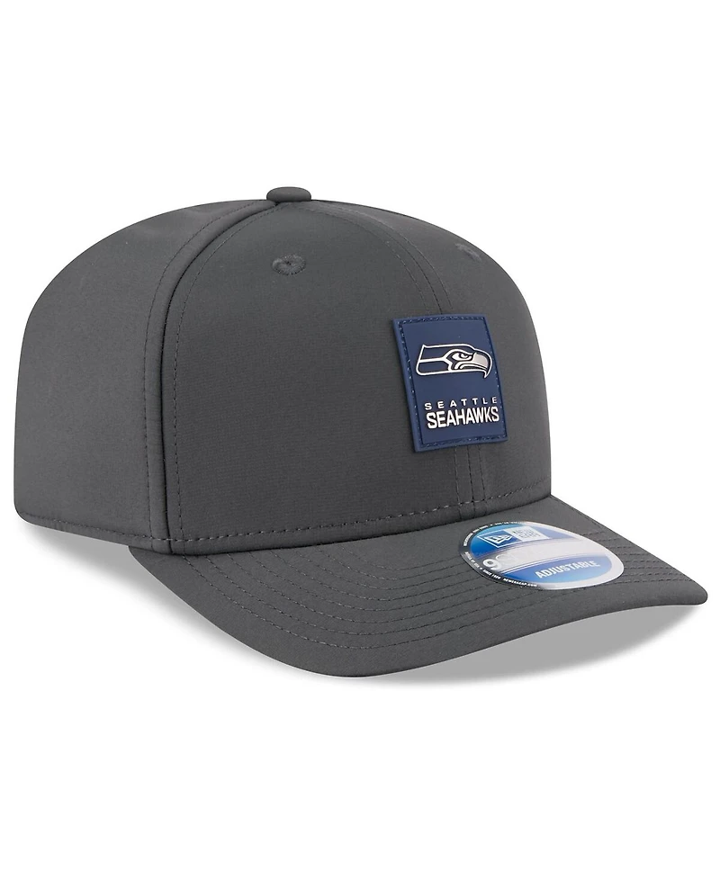 New Era Men's Charcoal Seattle Seahawks 2025 Sideline Cold Weather 9SEVENTY Adjustable Hat