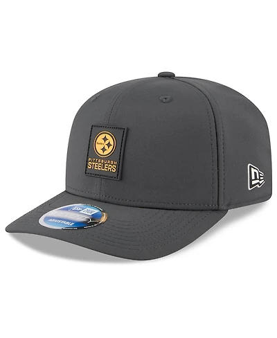 New Era Men's Charcoal Pittsburgh Steelers 2025 Sideline Cold Weather 9SEVENTY Adjustable Hat