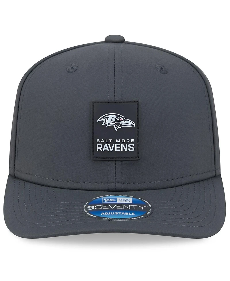 New Era Men's Charcoal Baltimore Ravens 2025 Sideline Cold Weather 9SEVENTY Adjustable Hat