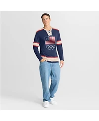 Fanatics Men's Navy Team Usa Lace-Up Long Sleeve T-Shirt