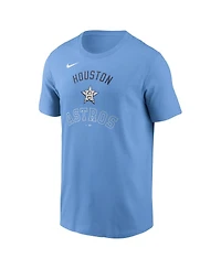 Nike Men's Light Blue Houston Astros Early Innings Stack T-Shirt