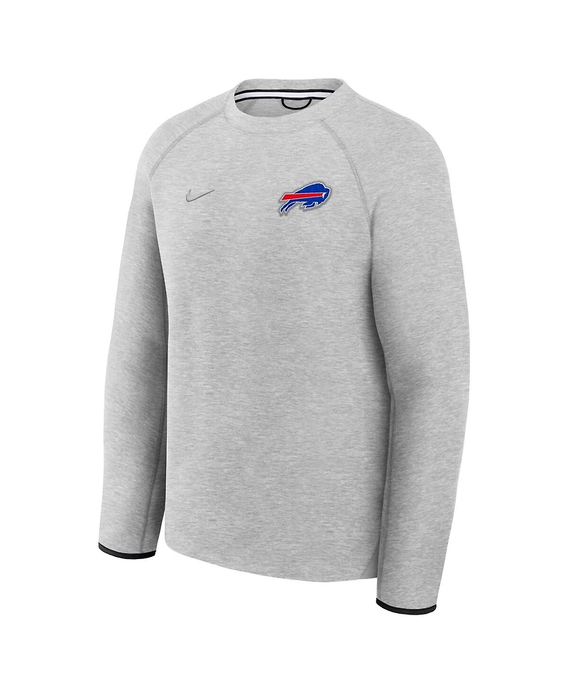 Nike Men's Heather Gray Buffalo Bills Tech Fleece Raglan Sweatshirt