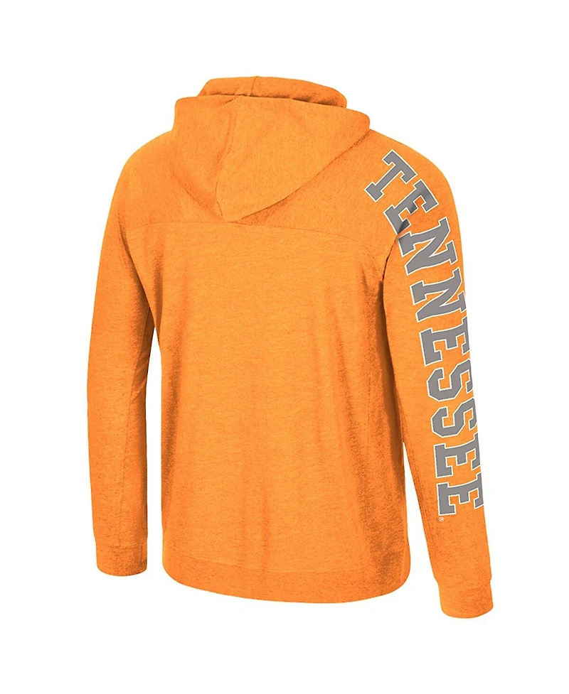Colosseum Men's Tennessee Orange Volunteers Back Business Long Sleeve Raglan Hooded T-Shirt