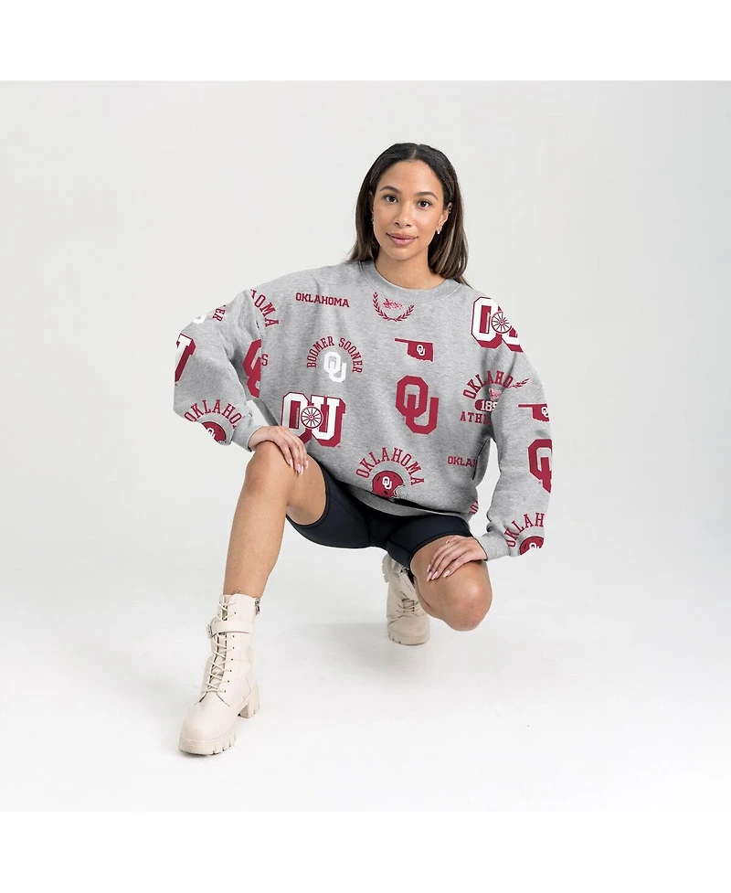 Gameday Couture Women's Gray Oklahoma Sooners Always on Repeat Fleece Sweatshirt