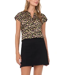 Vince Camuto Women's V-Neck Short Sleeve Top
