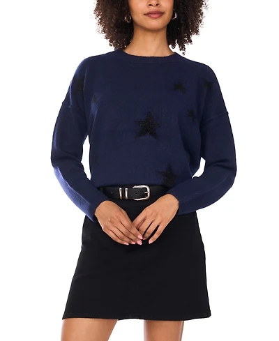 Vince Camuto Women's Crew Neck Long Sleeve Sweater