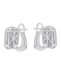Macy's Round (0.58 ct. t.w.) and Baguette (0.42 ct. t.w.) Diamond Earrings in 14K White Gold