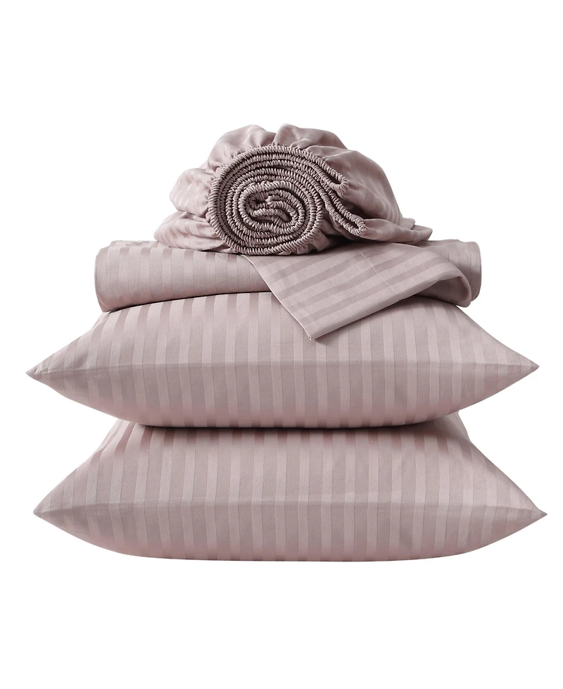 Vera Wang Solid Dobby Stripe T290 4-Pc. Sheet Set