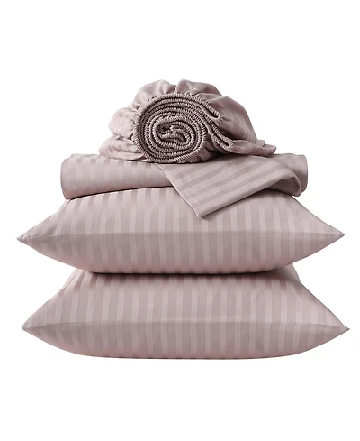 Vera Wang Solid Dobby Stripe T290 4-Pc. Sheet Set