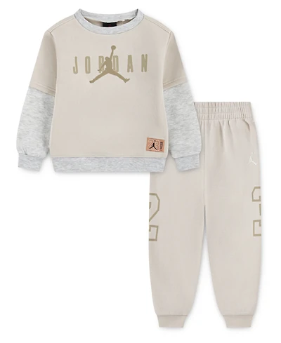 Jordan Boys Toddle 2T-4T 2-Piece Long-Sleeve Sweatshirt and Jogger Pants Set