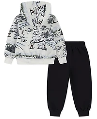 Jordan Boys Toddler 2T-4T 2-Piece Printed Hoodie and Jogger Pants Set