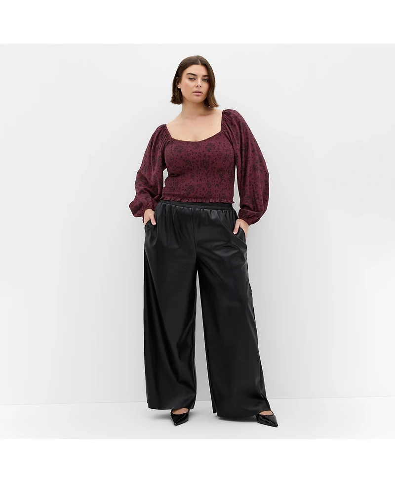 City Chic Plus Abbie Floral Print Top