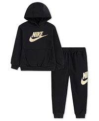 Nike Boys 4-7 2-Piece Club Fleece Logo Long-Sleeve Hoodie and Sweatpants Set