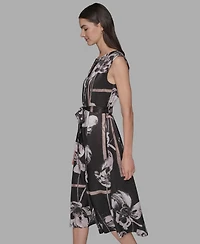Karl Lagerfeld Paris Women's Printed Midi Dress