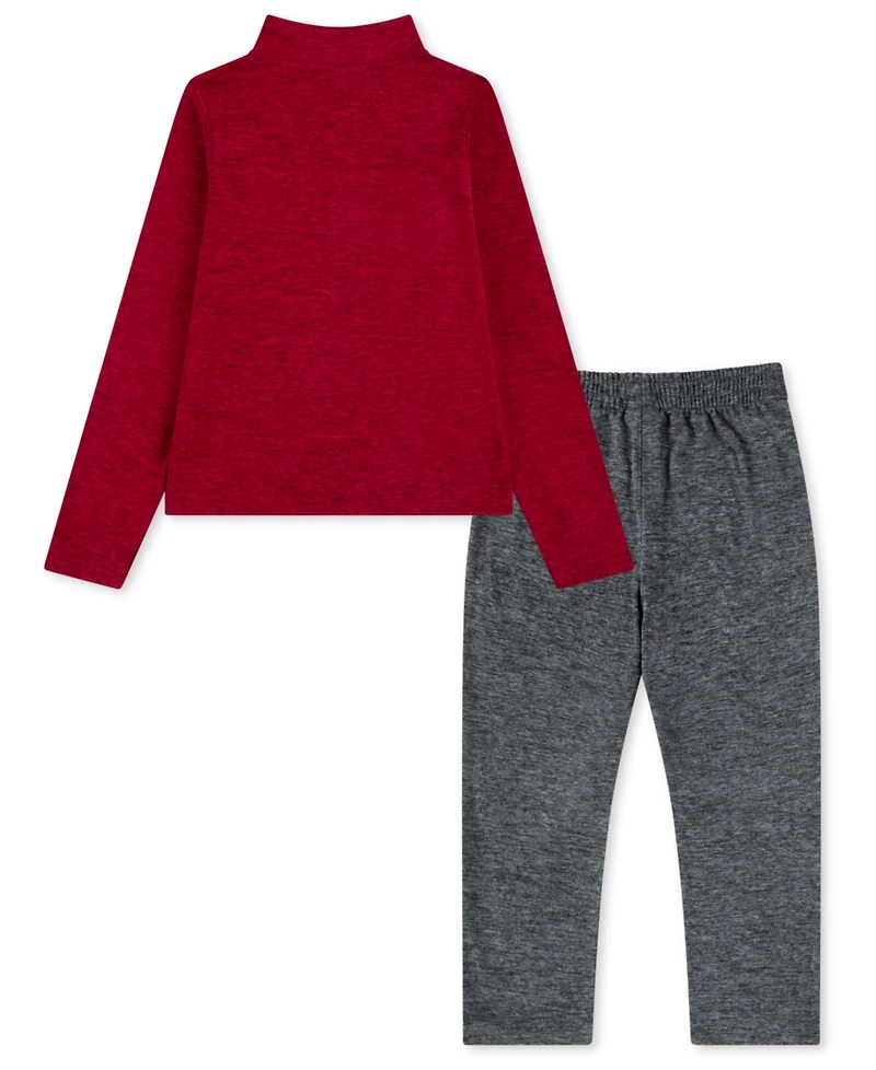 Nike Boys 4-7 2-Piece Quarter-Zip Sunset Fleece T-Shirt and Pants Set