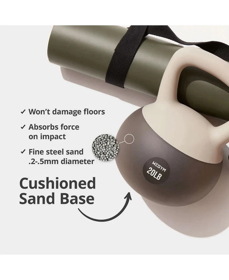 WeGym Soft Kettlebell 3pc Set - 10, 15, & 20 lbs