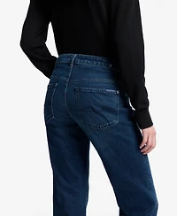 7 For All Mankind Women's Calie Straight Leg Ankle Jeans