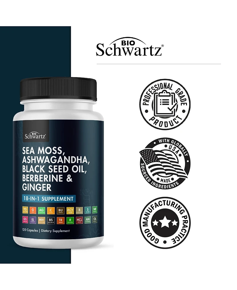 BioSchwartz Sea Moss Capsules, 120ct