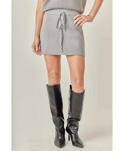 English Factory Women's String Knit Mini Skirt